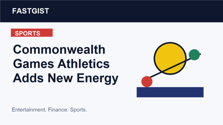 Editorial illustration of Commonwealth Games athletics, swimming, and medal competition