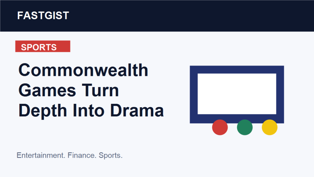 Editorial illustration of Commonwealth Games broadcasting and multi-sport competition