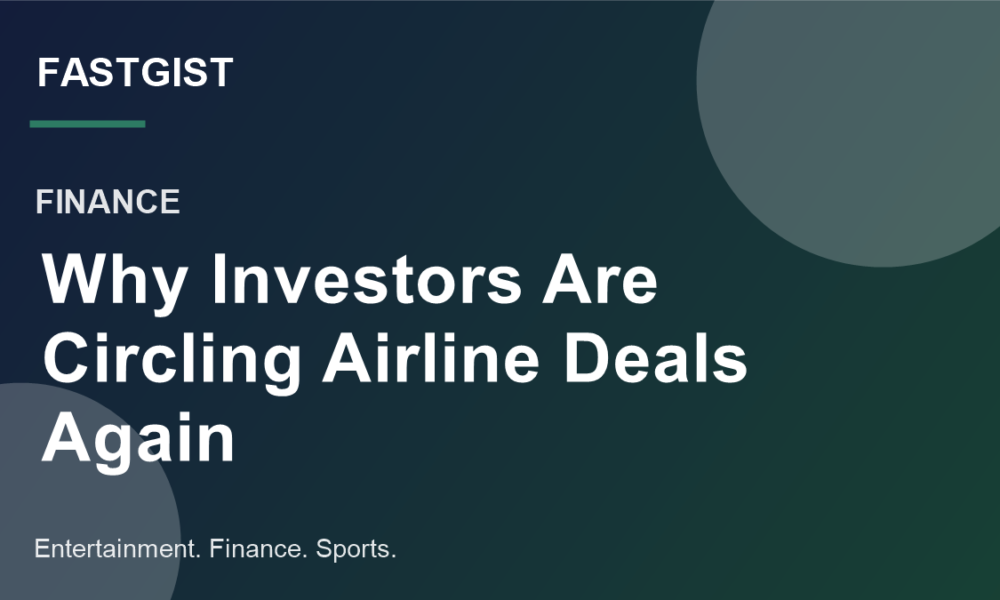 Fastgist graphic for a finance story about airline takeover interest