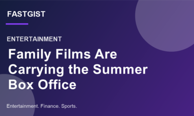 Fastgist graphic for a story about family movies and the summer box office
