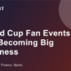 Fastgist graphic for a sports business story about World Cup fan events